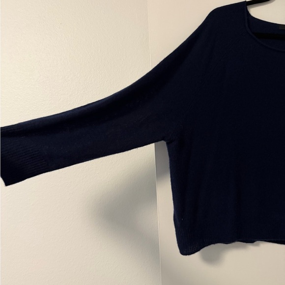 Quince Navy Blue Mongolian Cashmere Boatneck Sweater, Size XL - Picture 8 of 11